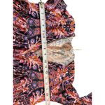 Free People Pink Pattern Deep V-neck Long Bell Sleeve Relaxed Tunic Boho Top XS Photo 9