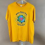 Gildan Heavy Cotton Large Earth Day Graphic Tee Hippie Boho Planet Sunflower Photo 0