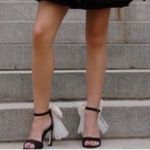 Antonio Melani Born On 5th Elle Black Satin Tulle Bow Open Toe Heels Size 10 Photo 8