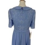 JJs House Formal Dress 10 Blue NWT Short Sleeve Cocktail Photo 4