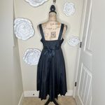 The Limited NTM: Empire Waist Pleated Accordion Skirt Black Midi Dress Sz 10 Photo 8