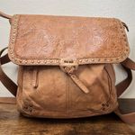 The Sak Ventura Backpack Leather Embossed Convertible Crossbody Shoulder Bag Tan Photo 0