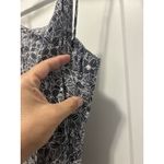 Old Navy Floral Navy Blue Mini Fit & Flare Dress Women Size Large Smocked Back Photo 1