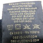 Obey Black Floral Letter Crewneck Pullover Sweatshirt Floral Small Photo 2