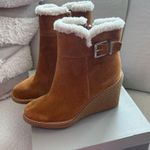 Franco Sarto Women's Ulayna Whiskey Suede Brown Ankle Boot With Buckle 7M Photo 0