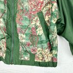 Vintage River Edge Silk Floral Windbreaker Bomber Jacket Size Large Green Photo 2