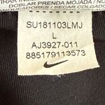 Nike Black Dri-Fit Performance Logo Waistband Leggings Black White Size Large Photo 11