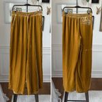 Garnet Hill Amber Silk Velvet Wide Leg Pull On Pants XS Photo 1