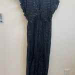 Rat & Boa Black Metallic Giorgia short sleeve V neck maxi dress L Photo 4
