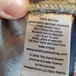 JUNK FOOD DAVID BOWIE LIGHTNING BOLT PRINT BLUE BUTTON FRONT SWING DRESS… Red Size M Photo 15