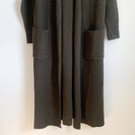 ALC Frank ALC Duster Open Cardigan Dark Green Wool Silk Photo 2