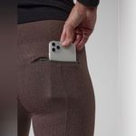 Athleta NWT Delancey Herringbone Tight Pants Leggings Brown Red Size Medium Photo 3