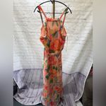 Maggy London  Midi Maxi Dress, Floral Sleeveless Halter Spring lined, size 14 Photo 4
