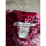 Linea Donatella Vintage Women's Robe Slip Set Pink Black Floral Lace Size L/XL Photo 7