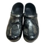 Dansko Black Floral Embossed Leather Professional Nursing Clogs Size 36 US 5.5-6 Photo 1
