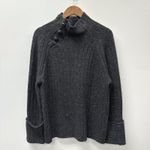 Rag and Bone Klark T-Neck Wool Blend Marled Turtle Neck Sweater Charcoal M Photo 1