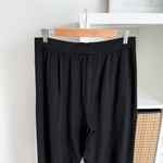 Eileen Fisher Wide Leg High Waist Jersey Pants Black Sz S Photo 4