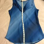 Fashion Bug Vintage Y2K Blue Ombre Cowl Neck Sleeveless Blouse Made in USA size M Photo 5