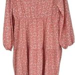 Pink Floral Print Long Sleeve V Photo 6