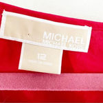 Michael‎ Michael Kors Red Sleeveless Shell Top Ruffle Detail Size 12 Valentines Red Photo 2