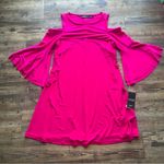 Ralph Lauren Lauren Womens Cold-Shoulder Pink Fucshia A-Jersey Dress Sz 8P NWT Photo 0