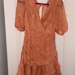 Selfie Leslie Peach/Orange Mini Dress L Photo 3
