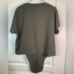 Alex Marie  Olive Green V-Neck Blouse Size Small EUC #2780 Photo 3