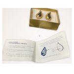 Avon Vintage Gold 1” Paisley Shaped Fragranced Earrings New In Box Photo 3