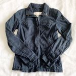Abercrombie & Fitch Navy Twill Zip Up Jacket Photo 0