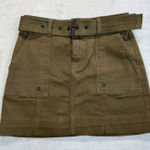 DL1961 Parker Skirt Mini Utility Belted Olive Green Casual XS READ Photo 0