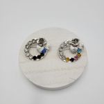 Sterling Silver Multi Color Rhinestone Wreath Brooch Pin Set Mother’s Day Gift‎ Photo 11