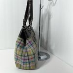 Coach Penelope Tattersall Colorful Plaid Wool Shoulder Bag Purse Photo 4