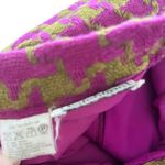 Valentino Boutique Vintage Magenta Houndstooth Wool Tweed Pencil Skirt Size 6 Pink Photo 3