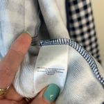 Lands' End  Navy and White Checkered Button Down Fleece feel‎ liner Women’s Large Photo 4