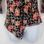 A Byer Y2K A. Byer Asymmetric Babydoll Womens Top Sz S Geometric Retro 70s Mod Office Photo 2