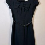 Kate Spade  Black Belted Bow Shortsleeve Professional Coquette Women Dress Size 0 Photo 0