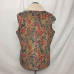 Coldwater Creek Berber Floral Vest Sz M Photo 4