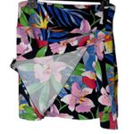 IBKUL Womens Rio Print aux Wrap Golf Skort Tropical Print Black Size L Vacation Size L Photo 0