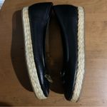 Juicy Couture Retro  Pam Gela Black Leather Slip On Espadrille Flats Women’s 7.5M Photo 6