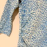 J. McLaughlin  Catalina Cloth Sage Ruched Side Sheath Dress Animal Print Blue XS Photo 2