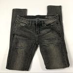 BLANK NYC  Dark Gray Distressed Washed Out Skinny Jeans Photo 0