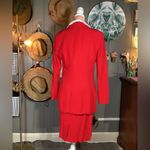 Dana Buchman Vintage Dana Buchanan Red Skirt Suit *flaws* Size 14 Photo 2
