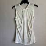 Zyia Active Cream White Sheer Back Sleeveless Tank Blouse Womens M Athletic Photo 2