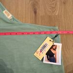 Nation Ltd  NWT Zahira One Shoulder Puff Sleeve Tee New With Tags Green Medium Photo 6