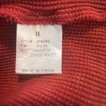 Bibi Women’s Henley Top Medium Waffle Knit Burnt Orange Photo 4