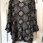 Vtg Jody California Geometric Floral Open Front Shawl Photo 0