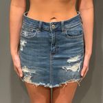 American Eagle  Distressed Jean Skirt Photo 0