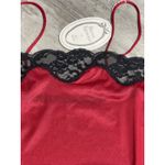 Vintage Private Treasures By Avon Camisole, L Red Nylon Lace Lingerie Z Photo 1