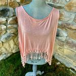 E & M Tank Top With Fringe Orange Size L Photo 7