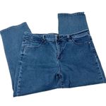 Talbots | Denim Jean Capri Pants Medium Wash Cotton Blend Womens 12 Petite Photo 0